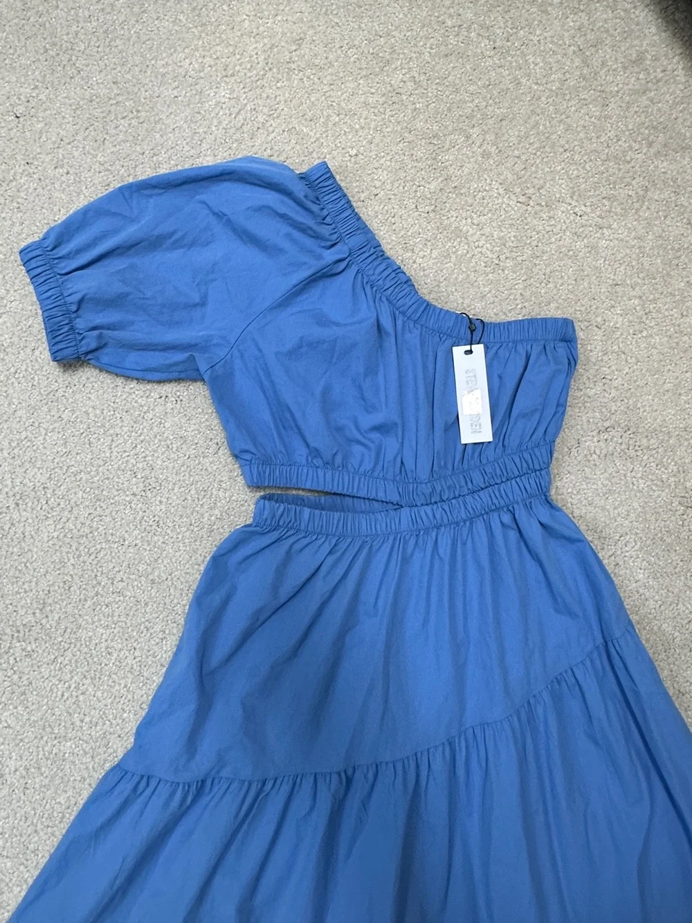 Steve Madden Blue Elastic Waist Maxi Dress - Picture 3 of 9